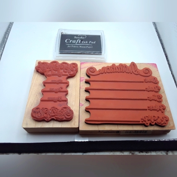 Lot of 2 You're Invited  RSVP Rubber Stamp Set + Ink Pad - Picture 3 of 7